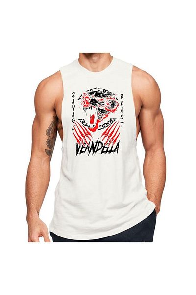 Black İstanbul Savage Beast Veandella Zero Sleeve Fitness Athlete