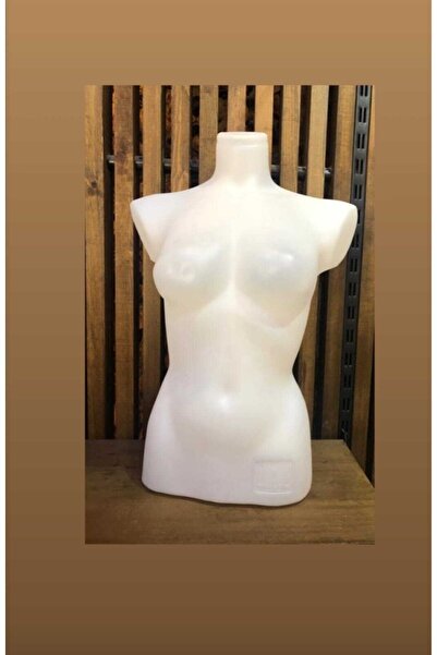 HEAVEN&DEVİL'S SHOP Bayan Beyaz Tors Yarım Vitrin Tuhafiye Mankeni