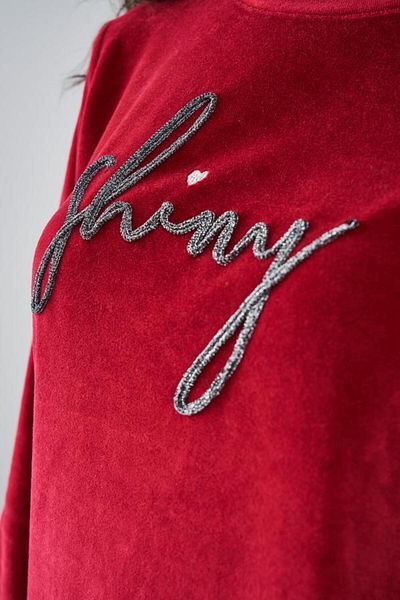 Pjs Pijama Pjs 24579 Γυναικείο βελούδινο αθλητικό σετ με λαιμόκοψη