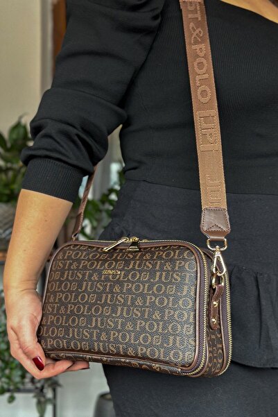 Just Polo Vegan Leather Premium Product Multi-Compartment Women's Shoulder Ba...