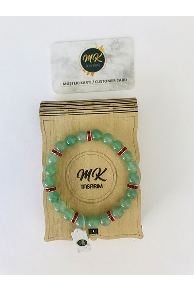 MK tasarım Aventurine Stone Bracelet - Real MKT8004