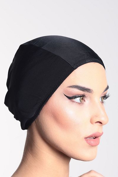 vawensea Lycra Cloth Swimmer Sea Pool Cap Black
