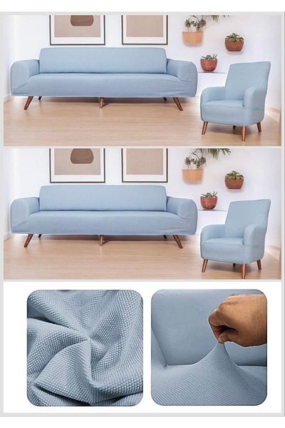 BTF HOME Mikropetek Stretch Elastic Sofa Cover Set - 3 3 1 1 Sofa Sofa Bed Cover and Seat Covers