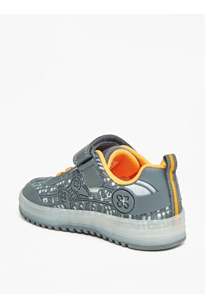 Juniors Textured Sneakers with Hook and Loop Closure