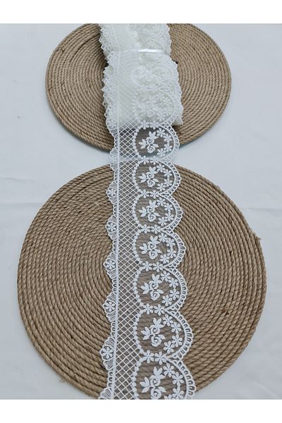 Esteks Dantel ve Tekstil Aksesuarları 9 μέτρα Guipure Lace Matte Polyester