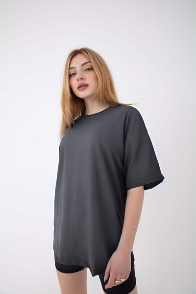 BayBayan Tricou de damă cu decolteu deschis, fără imprimare