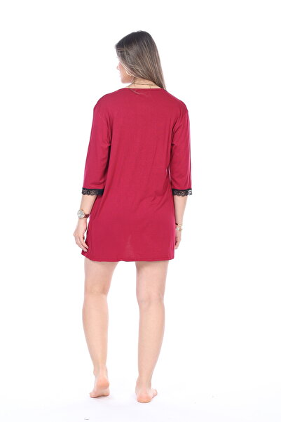 mervemoda Women's Summer Combed Cotton Shorts and Dressing Gown Set - 3-Piece Set