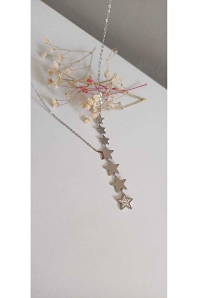 Feride قلادة نسائية من الفولاذ بتفاصيل نجمة قلادة متدلية 316L غير قابلة للتلف...