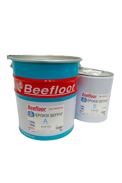 Beefloor Epoksi Şeffaf Reçine 3d (12 KG) Sararma Yapmaz