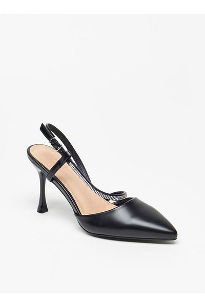 Flora Bella by Shoexpress Embellished Pumps with Buckle Closure and Stiletto Heels