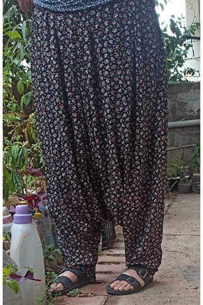 MEŞHUR ŞALVARCI PELİN Дамски панталон шалвар с шарени джобове и еластична талия