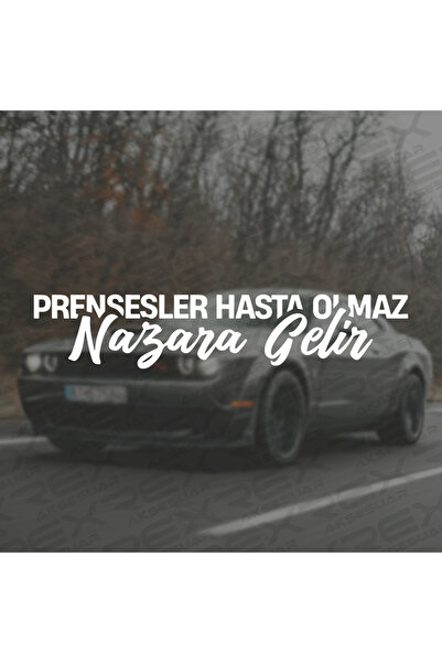 Rex Aksesuar Prensesler Hasta Olmaz Oto Sticker Araba Sticker Oto Cam Yazı Ar...