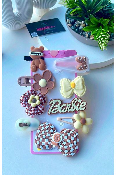 NEHİRDEN Red Children's and Baby's Buckle - Snap Clip Collet Set
