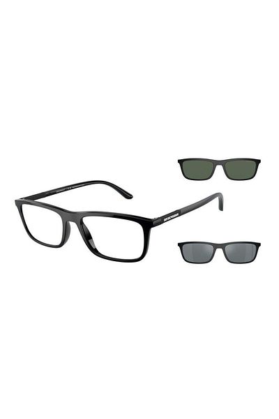 Emporio Armani Man Rectangle Sunglasses- Ea 4160 - Lense Size:55mm - Shiny Black