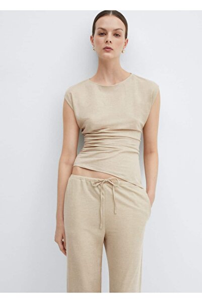 MANGO Woman Düğümlü asimetrik bluz