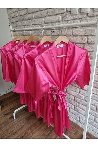 Lasilla Rochie de domnișoară de onoare cu imprimeu 5 bucăți fucsia
