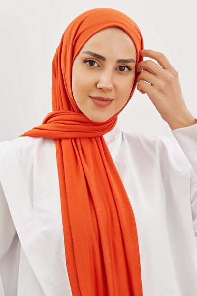 feronis موديل شال نسائي من القطن الممشط _ برتقالي