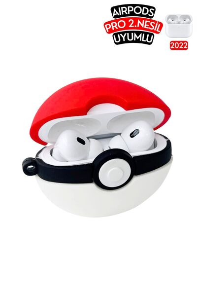 EWEC Pro 2Generation Compatible Poke Ball Figured Protective and Shock Absorbing Silicone Headphone Case