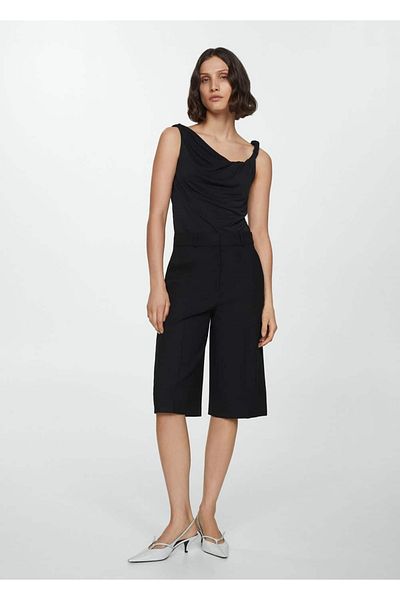 MANGO Woman Blouse with Drape Detail