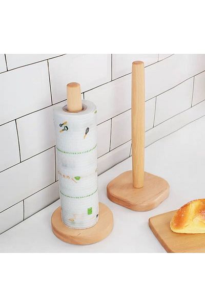 YDGR 1 Stylish Natural Bamboo Paper - Towel Holder and Kitchen Organizer