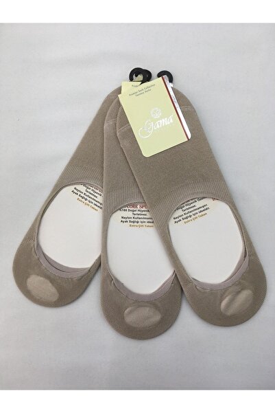 Gama Çorap 3 Pieces Bamboo 100% Natural Nylon Free Solid Colored Silicone Thin Summer Men's Ballerinas