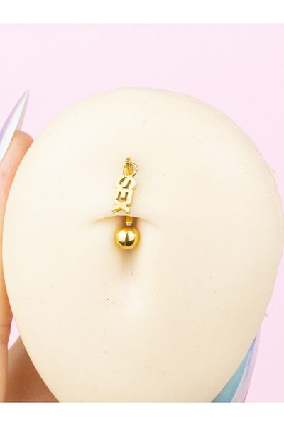 MORNEVA Steel Belly Written Navel Piercing