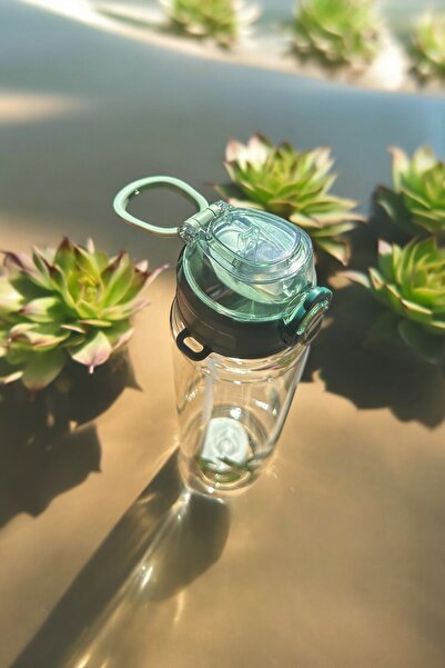 YDGR 900 ml Water Bottle with Rope Strap and Silicone Spout - Use with Straw and Without Straw, st-6682