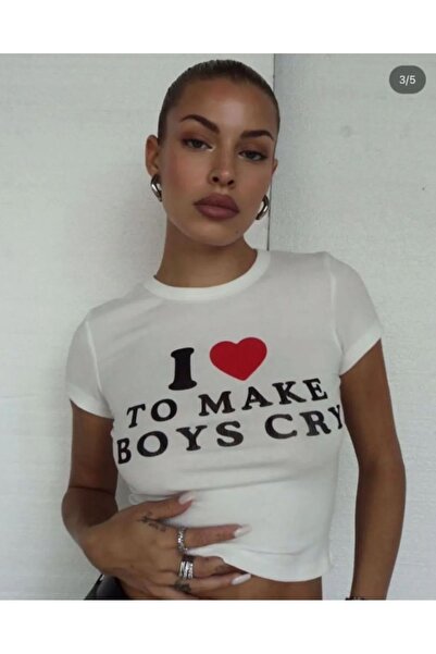 Built By Crazy Tricou Love To Make Boys Cry Croptop