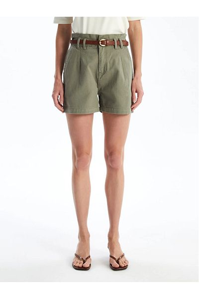 LC Waikiki LCW Jeansshorts für Damen – mit Gürtel