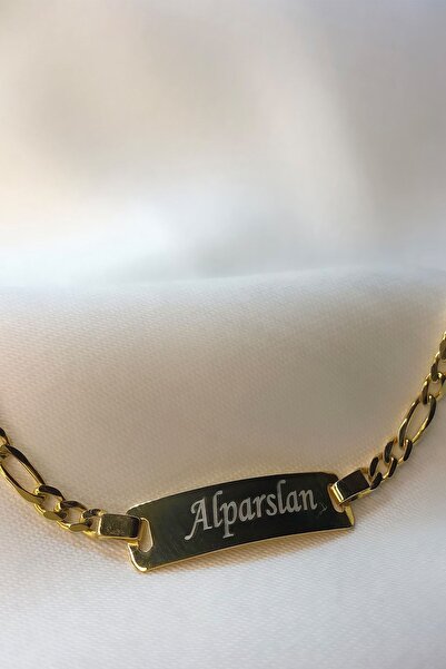 MUTE accessories Ayar Gümüş Ve Gold Renk Bebek Ve Çocuk Bileklik Künye