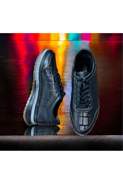 Hızlı Al Чоловічі шкіряні черевики на щодень - з візерунком