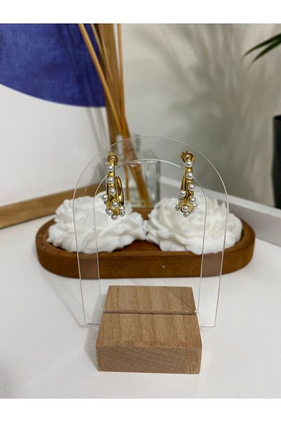 stainles steel Steel Earrings - Pearl Design