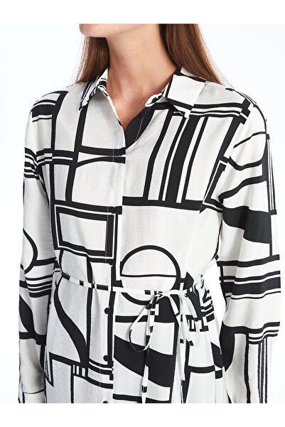 LC Waikiki Dámská košilová tunika LCW se vzorem