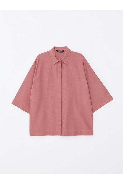 LC Waikiki Γυναικείο πουκάμισο LCW Oversize Poplin - ίσιο κόψιμο