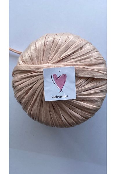 Makromİps PREMIUM SOFT RAFFIA - 50g/65m Μαλακή μαρμάρινη τσάντα Raffia με άκρη ρούχων με κορδόνια