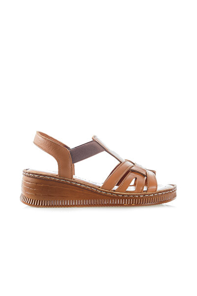 Venüs VENÜS KADIN HAKİKİ DERİ  DOLGU TOPUKLU COMFORT GÜNLÜK SANDALET (36-41) ...