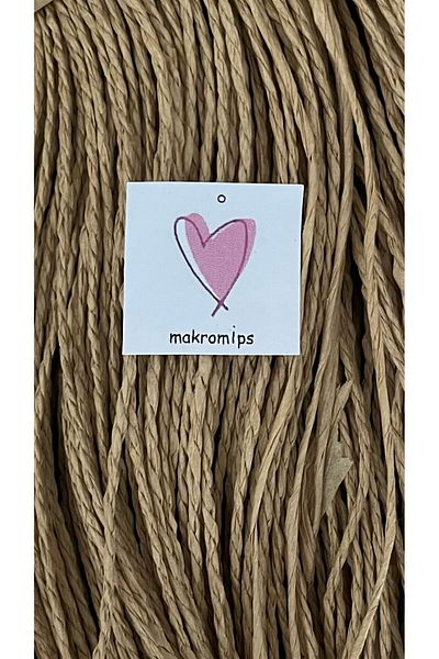 Makromİps ΠΟΛΥΤΕΛΕΣ PREMIUM Κορδόνι Kraft Hobby 2 mm 50gr - Πλεκτό στο χέρι Συσκευασία και Στολισμός Πολλαπλών Πλεξούδων