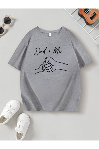 BEETON تي شيرت مطبوع للأطفال من Dad+Me - صيفي، برقبة دائرية