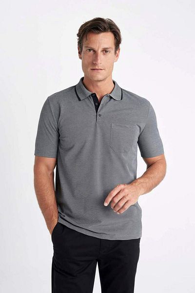 DeFacto Μπλουζάκι με κανονική εφαρμογή Pique Polo Neck