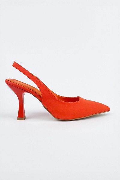 RABU Portocaliu de vară pentru femei - Pantofi stiletto cu toc subțire cu vârf ascuțit