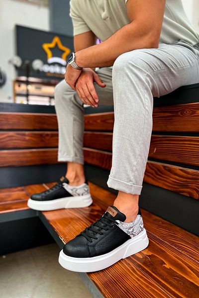 Joy Man Pantofi ortopedici Sauerbergg J145 pentru bărbați - piele casual, pantofi sport CBT negri