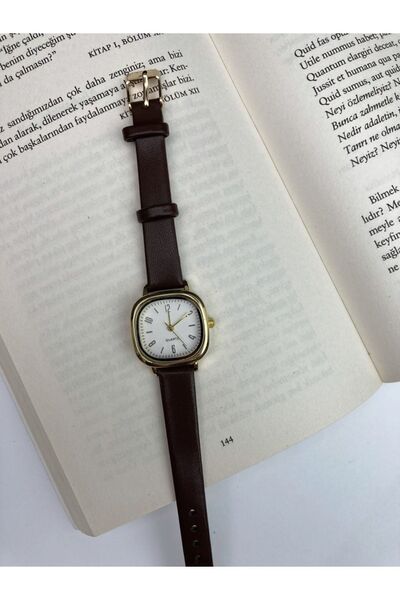 LOOKUP Women's Wristwatch Black Cord New Season Vintage Simple Gold Gold Bb0054