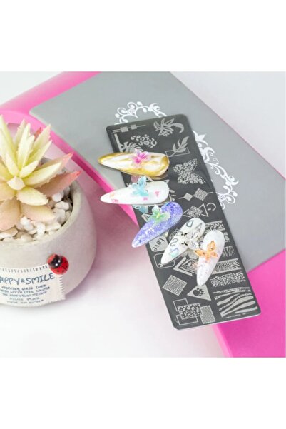 Beauty Box 50 Adet Karışık Renk Kelebek Profesyonel Tırnak Süsleri Nail Charm...