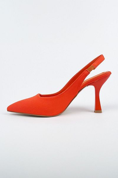 RABU Portocaliu de vară pentru femei - Pantofi stiletto cu toc subțire cu vârf ascuțit