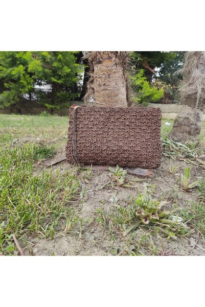 Butik Straw, paper rope hand-knitted bag, clutch, portfolio