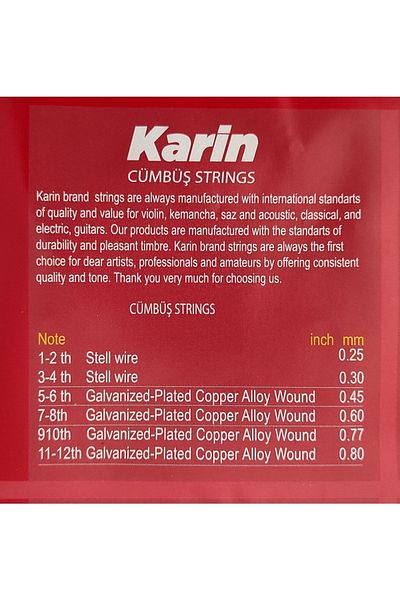 Karin On-Cmb 0.25-0.80 Cumb Wire Set