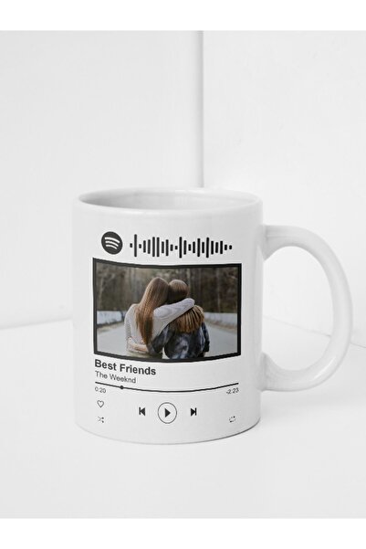 Kurumsal Promosyon Yakın Arkadaş Temalı Spotify Kişiye Özel Tasarımlı Kupa Ba...