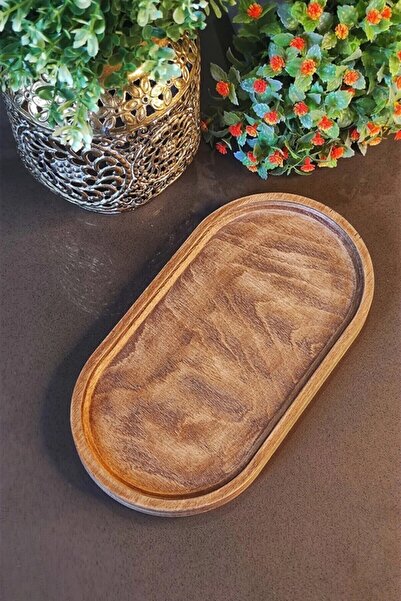 LOVYCO Natural Wooden Amber 21x11cm - Drip-Free Oil Pot and Liquid Soap Dispenser Base Stand