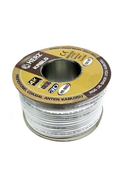 Herz Eagle 35 Metre Rg6 U6 Gold F Konnektörlü Hazır Uydu Anten Kablosu Full H...