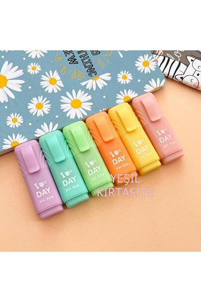 QESEFUN I Love Day 6-Piece Tiny Highlighter Set